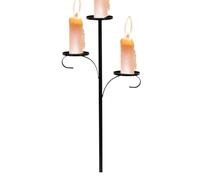Photophore pour coupe d'arbre - Triple coupe d'arbre | Chandelier triple noir pour arbre | Bougeoir bougie | Plateau de Noël | Chandelier décoration pour salon