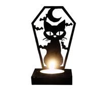 Photophore pour Halloween - Bougeoir en fonte - Décoration saisonnière de sorcière en fer pour table à manger, salle d'étude, chambre à coucher, dortoir