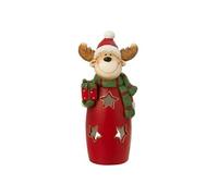 Photophore Renne Noël "Christmas Show" 52cm Multicolore