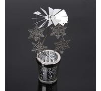 Photophore rotatif en métal pour fête de mariage, hôtel, décoration d'intérieur - Noir