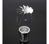 Photophore rotatif en métal pour fête de mariage, hôtel, décoration d'intérieur - Noir