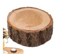 Photophore rustique avec souche d'arbre et AST, idéal pour la décoration de table, les mariages et les occasions spéciales