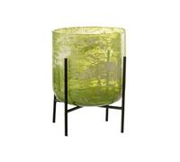 Photophore sur Pied "Debout" 20cm Vert & Noir