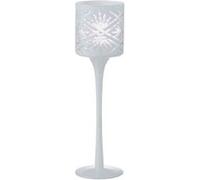 Photophore sur Pied Déco "Santorini" 25cm Blanc Blanc G