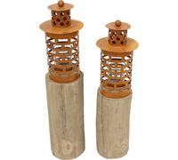Photophore Tourelle Lot de 2 bougeoirs Bougies Bougies à chauffe-plat Support de bougies à chauffe-plat Déco