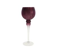 Photophore violet - Sur pied - Violet - Verre - 13 x 35 cm