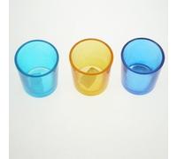 Photophore votivkerzenglas bleu lot de 6