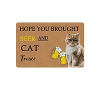 Photos De Chats Personnalisées Amusantes. J'Espère Que Vous Avez Apporté De La Bière Et des Friandises pour Chats. Tapis De Bain Résistant Paillasson Exterieur Anti-Poussière Paillasson pour BALC