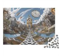 Photos d'illusions d'optique Puzzles en Bois pour Adultes 1000 Pièces Cadeaux De Pâques Décoration Intérieure Jeu De Défi Familial Jeux Éducatifs Stress Relief Toy 38x26cm/1000pcs