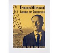 Photosegor François Mitterrand Affiche Poster Reproduction - Format 50X70 cm sur Papier Luxe 300 GR. Tous formats et Supports possibles