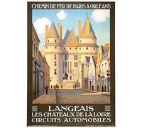 Photosegor Langeais châteaux de la Loire Affiche Poster Reproduction - Format 50X70 cm sur Papier Luxe 300 GR. Tous formats et Supports possibles
