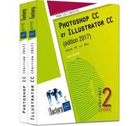 Photoshop CC et Illustrator CC Coffret de 2 livres, Edition 2017 - Didier Mazier - Eni Editions - Coffret - Manuel