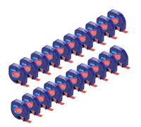 PHOVYAFI 10 cart-Pack Randeau d'étiquette en Plastique 12 mm Compatible avec LT-100H Labelkaker 200B QX50 Fonctionne avec 91331 91201 91222 91202(Black on Red)