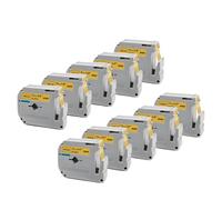 PHOVYAFI 10 Pack MK231 Étiquettes compatibles Compatible avec MK-231 MK-131 MK-631 Convient Compatible avec Les Fabricants d'étiquettes PT-70 PT-80 PT-90(10PK-Black on Gold)