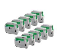 PHOVYAFI 10 Pack MK231 Étiquettes compatibles Compatible avec MK-231 MK-131 MK-631 Convient Compatible avec Les Fabricants d'étiquettes PT-70 PT-80 PT-90(10PK-Black on Green)