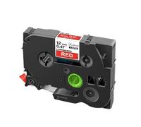 PHOVYAFI 10 PCS 12 mm Tapis stratifié Compatible avec Les Fabricants d'étiquettes Compatible avec Les modèles 231 131 335 431 531 631 731 831 931 M31(White on Red)