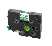 PHOVYAFI 10 PCS 12 mm Tapis stratifié Compatible avec Les Fabricants d'étiquettes Compatible avec Les modèles 231 131 335 431 531 631 731 831 931 M31(White on Green)