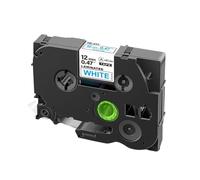 PHOVYAFI 10 PCS 12 mm Tapis stratifié Compatible avec Les Fabricants d'étiquettes Compatible avec Les modèles 231 131 335 431 531 631 731 831 931 M31(Blue on White)