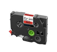 PHOVYAFI 10 PCS 12 mm Tapis stratifié Compatible avec Les Fabricants d'étiquettes Compatible avec Les modèles 231 131 335 431 531 631 731 831 931 M31(Black on Red)