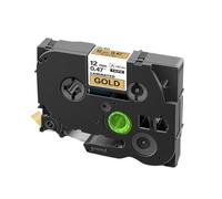 PHOVYAFI 10 PCS 12 mm Tapis stratifié Compatible avec Les Fabricants d'étiquettes Compatible avec Les modèles 231 131 335 431 531 631 731 831 931 M31(Black on Gold)