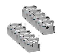 PHOVYAFI 10 PCS RABLEAU MK231 MK MK Compatible avec Les Fabricants d'étiquettes PT-70 PT-80 PT-65 PT-90 MK-131 MK-631(Black on Clear)