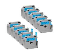 PHOVYAFI 10 PCS RABLEAU MK231 MK MK Compatible avec Les Fabricants d'étiquettes PT-70 PT-80 PT-65 PT-90 MK-131 MK-631(Black on Blue)