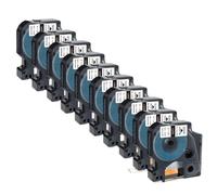 PHOVYAFI 10pcs 18052 Étiquettes adaptées à Une Utilisation avec 18053 18054 Tubes de rétrécissement Thermique Compatible avec 4200 5200 imprimantes(Black on White)