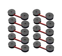 PHOVYAFI 10pcs / 20pcs Universal GR1 GR-1 Ruban GR1 Din2103 Ruban de Machine à écrire 1/2 Pouce Compatible avec Le Ruban de Frappe d'Olympie Noir/Rouge(Red Black 10pcs)