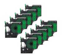 PHOVYAFI 10pk 40913 Tapis d'étiquette 9 mm Noir sur Blanc Compatible avec Le Manager de Marque d'étiquette 160 280 420p et Les Fabricants d'étiquettes similaires D1 40913(Black on Green)