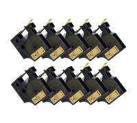 PHOVYAFI 10pk 45013 Tapis d'étiquette D1 Compatible Compatible avec diverses imprimantes LabelgManager 45013 45010 45018 40913 43613 en Tailles de 9 mm(Black on Gold)