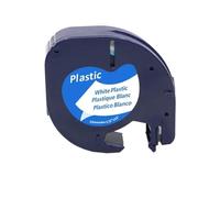PHOVYAFI 20pcs 12mmx4m étiquette de Bande Compatible avec Les modèles LT-100H LT-100T en Plastique 91331 91201 12267 18769 18771(20PCS Black on White)