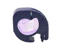 PHOVYAFI 20pcs 12mmx4m étiquette de Bande Compatible avec Les modèles LT-100H LT-100T en Plastique 91331 91201 12267 18769 18771(20PCS Black on Clear)