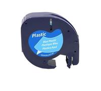 PHOVYAFI 20pcs 12mmx4m étiquette de Bande Compatible avec Les modèles LT-100H LT-100T en Plastique 91331 91201 12267 18769 18771(20PCS Black on Blue)