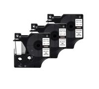 PHOVYAFI 3 pièces 12 mm Noir sur Bande d'étiquette Blanche Compatible avec Ind Polyester 18483 Compatible avec 4200 5200 5000 6000