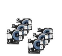 PHOVYAFI 6 Tubes Enveloppement rétractables compatibles avec l'imprimante d'étiquette Bal 37 6 pièces 6/9mm Modèles 18053 18054 18051 18052(6mm Black on White)