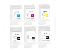 PHOVYAFI 6COLOR 5COLOR PFI-107 PFI107 CARTRIDE À L'ENK REFILLable avec puces permanentes compatibles avec IPF670 IPF680 IPF685 IPF770 IPF780 IPF785(6Colors)