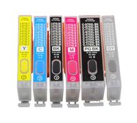 PHOVYAFI 6PCS CARTRILLES À L'ENK RENIBLABLE avec Les Chips Reset Auto COMPATIBLES avec PGI 670 PGI670 Compatible avec MG7760 MG7765 MG7766 TS9060 Printers