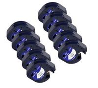 PHOVYAFI 91201 Tapis d'étiquette Compatible Rape LT en Plastique 12 mm Compatible avec imprimante d'étiquette LT100H Disponible en Options de 5pcs ou 10pcs(10PK Black on White)