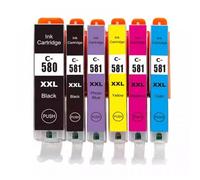 PHOVYAFI Cartouche à Encre Compatible PGI-580 CLI-581 Compatible avec TR7550 TR8550 TS6150 TS6151(6PCS)