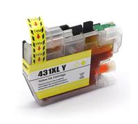 PHOVYAFI Cartouche à Encre de Couleur Compatible LC431XL LC431 Compatible avec DCP-J1050DW DCP-J1140DW MFC-J1010DW(1PCS Yellow)