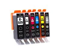 PHOVYAFI Cartouches à Encre compatibles PGI525 CLI526 Compatible avec IP4850 IX6550 MG5150 MG8150 MX885 MG5350(1 Set 6Color)