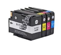 PHOVYAFI CARTRILLE À L'ENK RÉMÉGURÉ Compatible 712 XL 712XL Compatible avec Design Jet T210 T230 T250 T650 Imprimantes(Yellow)