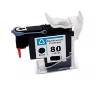 PHOVYAFI Compatible Imprinthead 80 C4820A C4821A C4822A C4823A Compatible avec DesignJet 1050 1055 1055cm 1050c Plus imprimante en Noir Cyan Magenta Jaune(1PC - Black)