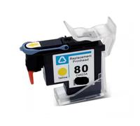 PHOVYAFI Compatible Imprinthead 80 C4820A C4821A C4822A C4823A Compatible avec DesignJet 1050 1055 1055cm 1050c Plus imprimante en Noir Cyan Magenta Jaune(1PC - Yellow)