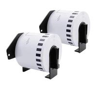 PHOVYAFI DK 1209 Rouleau d'étiquette en Papier Thermique 62 mm x 29 mm 800 Pages Continues compatibles avec Les imprimantes d'étiquette QL QL 500 QL 570(2 Rolls)