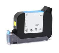 PHOVYAFI Imprimante à Jet d'encre Thermique Portable JS12 JS12M 600DPI 12,7 mm CARTRILLE À L'ENK ECOSOLVENT Compatible(Yellow)