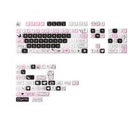 PHOVYAFI Keycap de Colorant PBT de Profil MOA 140-CLÉS Set Set Compatible avec ISO et ANSI Layout MX Switch Compatible Mechanical Kelboards(Dark Angel)