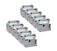 PHOVYAFI MK-231 Tapis d'étiquette Compatible Noir sur Blanc Compatible avec MK231 MK 131 Cartouche D'ÉQUILIR 12MM Compatible avec PT-70(10PK Blue on White)