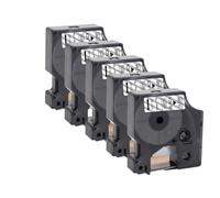 PHOVYAFI Rassette d'étiquette de 12 mm Compatible avec D1 45013 45010 45018 45024 Compatible avec LabelManager 160 280 ColorPop Label Maker 5 / 10pcs(5PK Black on Clear)