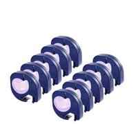 PHOVYAFI REFORMES du Tape ENFAGE 10PK 12 mm 12267 91331 91203 Compatible avec la Machine à étiqueter LT-100H LT-100T et des modèles similaires(Black on Clear)